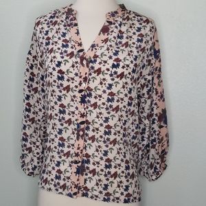 Tolani Silk Floral Blouse S